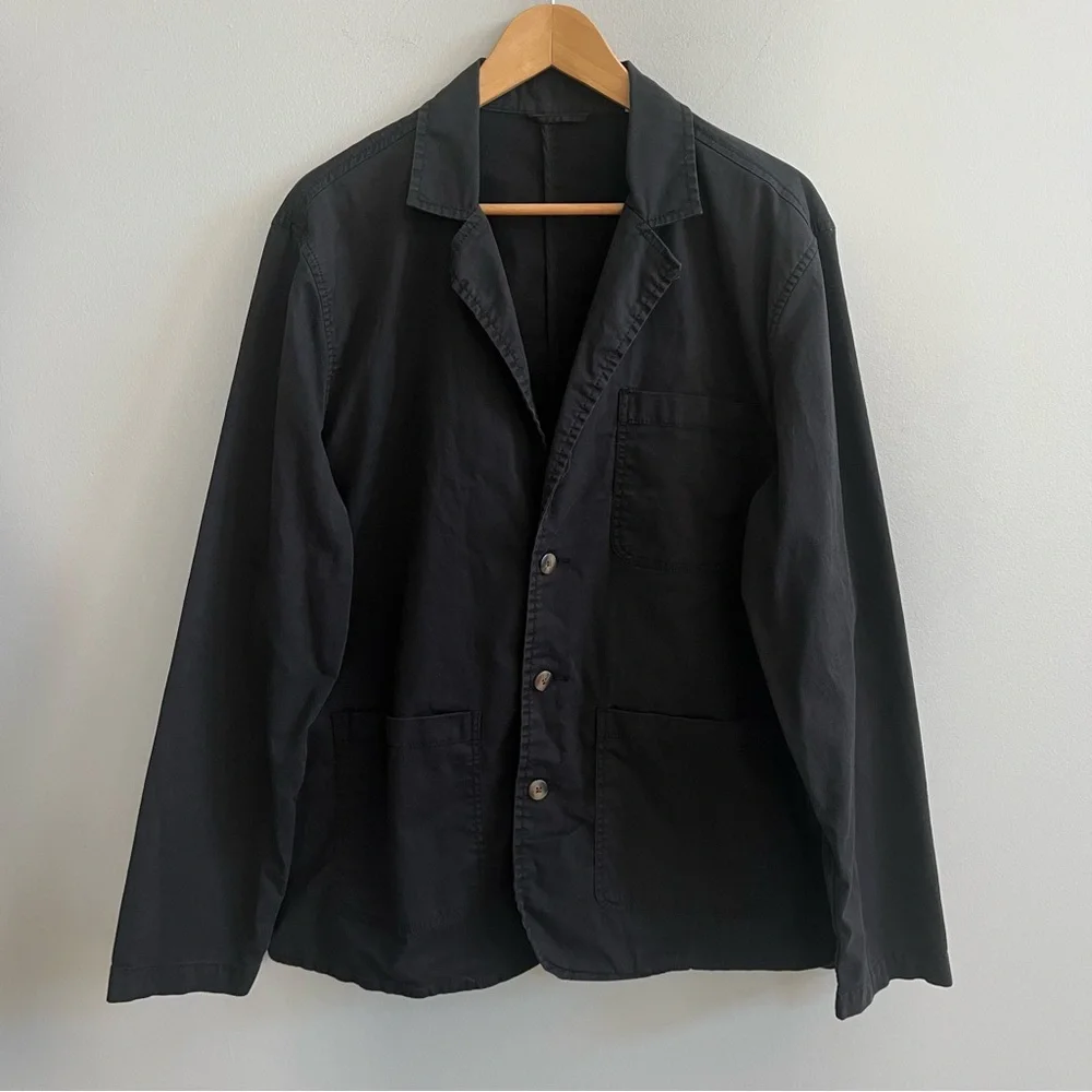 PACT Men’s Boulevard Brushed Twill Blazer Size Large Organic Cotton Normcore - Picture 2 of 7